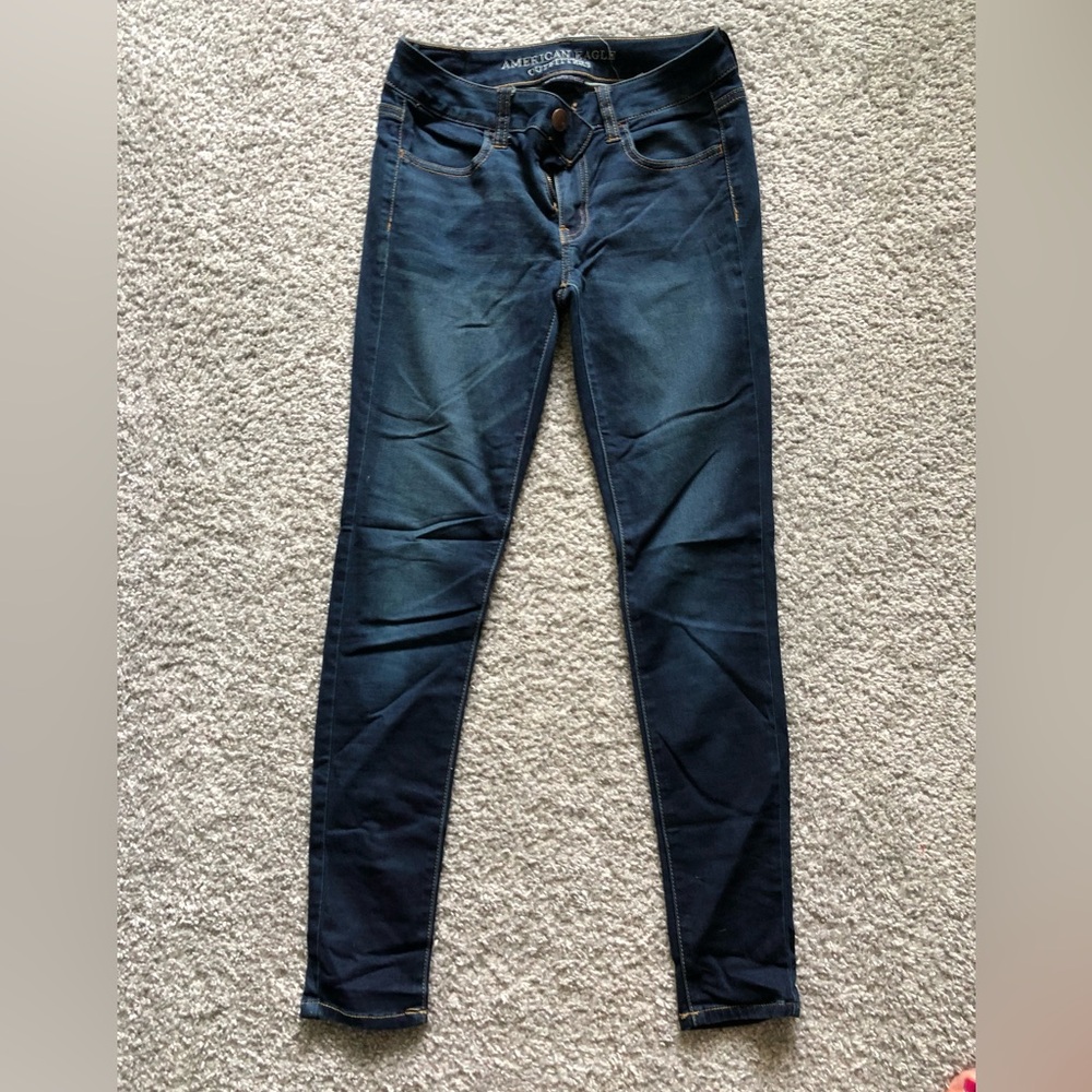American Eagle Outfitters Dark Blue Skinny Jeans